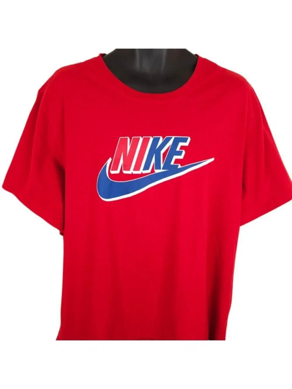 Nike T Shirt Mens Size 2XL Red Big Swoosh Streetwear